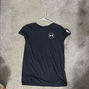 Under Armour Navy Tee with White Logo